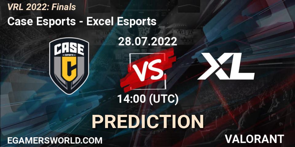Pronósticos Case Esports - Excel Esports. 28.07.2022 at 14:00. VRL 2022: Finals - VALORANT