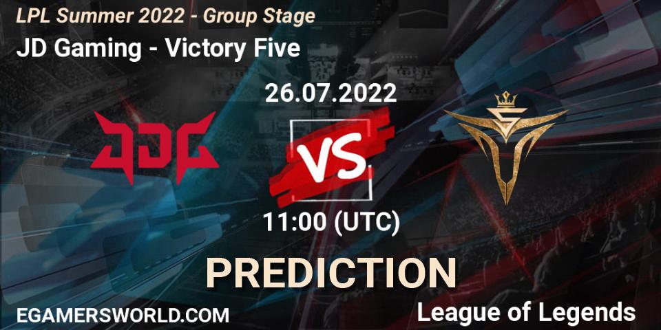 Pronósticos JD Gaming - Victory Five. 26.07.22. LPL Summer 2022 - Group Stage - LoL