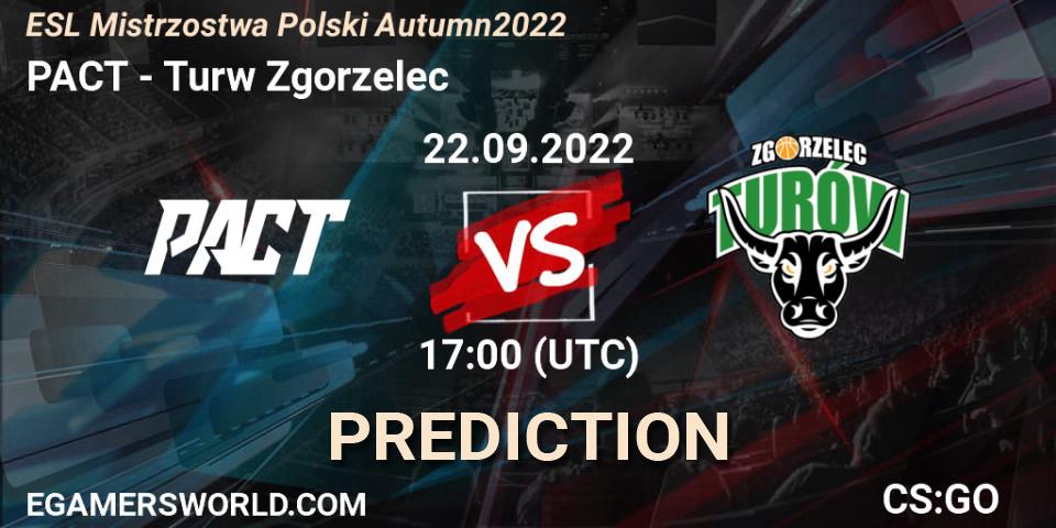 Pronósticos PACT - Turów Zgorzelec. 22.09.22. ESL Mistrzostwa Polski Autumn 2022 - CS2 (CS:GO)