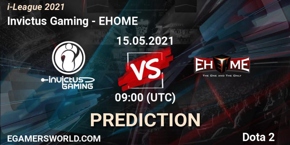 Pronósticos Invictus Gaming - EHOME. 15.05.21. i-League 2021 Season 1 - Dota 2