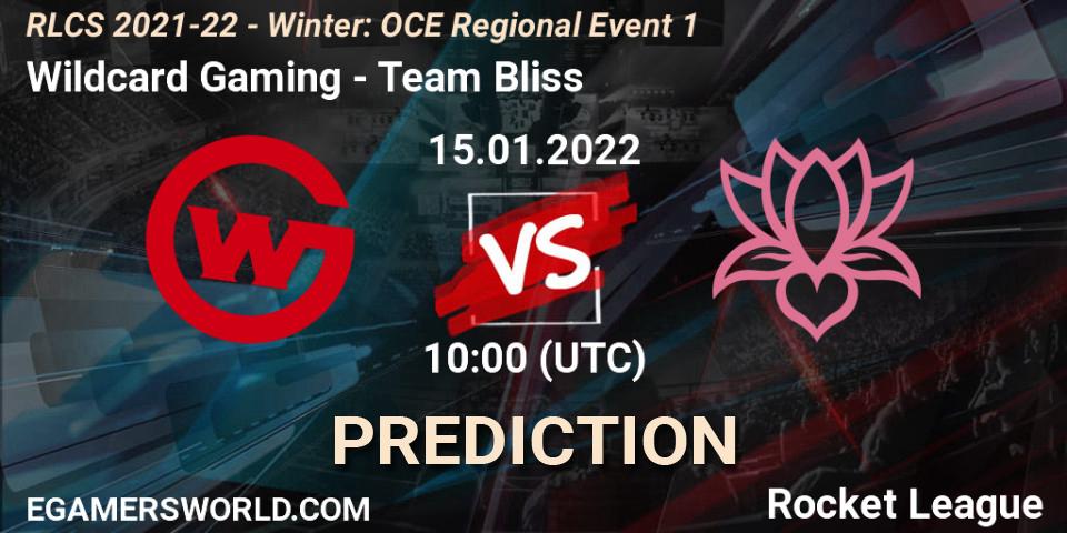 Pronósticos Wildcard Gaming - Team Bliss. 15.01.22. RLCS 2021-22 - Winter: OCE Regional Event 1 - Rocket League