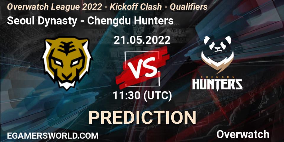 Pronósticos Seoul Dynasty - Chengdu Hunters. 22.05.2022 at 11:10. Overwatch League 2022 - Kickoff Clash - Qualifiers - Overwatch