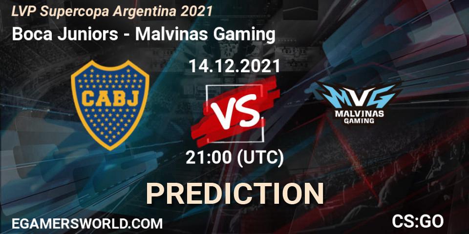 Pronósticos Boca Juniors - Malvinas Gaming. 14.12.21. LVP Supercopa Argentina 2021 - CS2 (CS:GO)