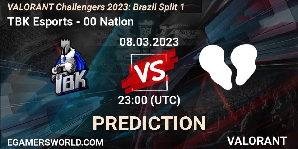 Pronósticos TBK Esports - 00 Nation. 08.03.23. VALORANT Challengers 2023: Brazil Split 1 - VALORANT