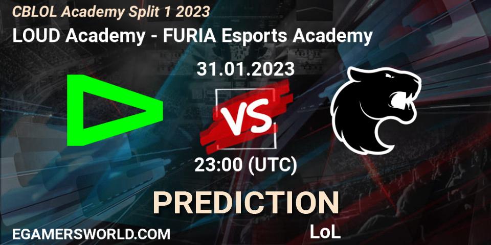 Pronósticos LOUD Academy - FURIA Esports Academy. 31.01.23. CBLOL Academy Split 1 2023 - LoL
