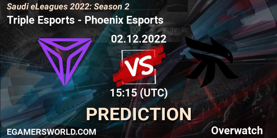 Pronósticos Triple Esports - Phoenix Esports. 02.12.22. Saudi eLeagues 2022: Season 2 - Overwatch