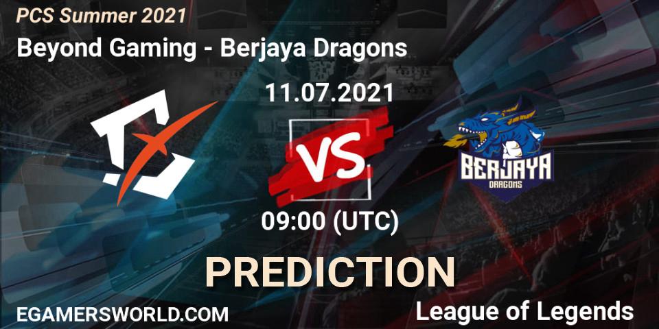 Pronósticos Beyond Gaming - Berjaya Dragons. 11.07.2021 at 09:20. PCS Summer 2021 - LoL