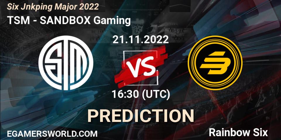 Pronósticos TSM - SANDBOX Gaming. 23.11.22. Six Jönköping Major 2022 - Rainbow Six