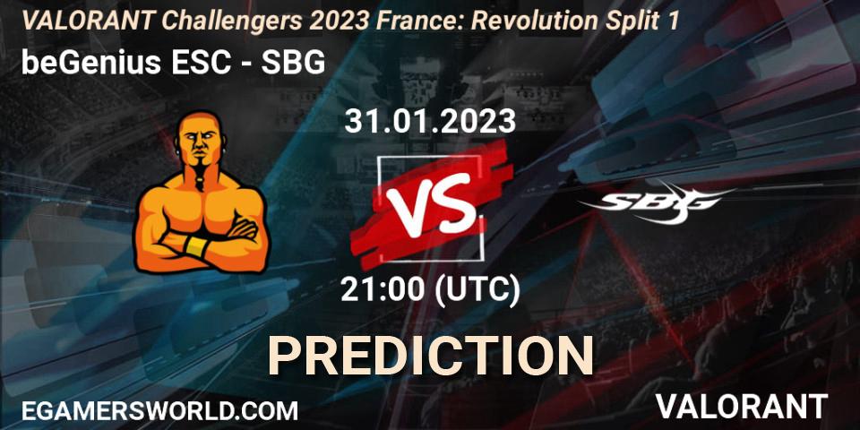 Pronósticos beGenius ESC - SBG. 31.01.23. VALORANT Challengers 2023 France: Revolution Split 1 - VALORANT