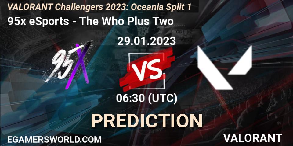 Pronósticos 95x eSports - The Who Plus Two. 29.01.23. VALORANT Challengers 2023: Oceania Split 1 - VALORANT
