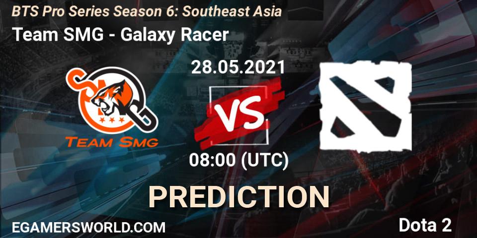 Pronósticos Team SMG - Galaxy Racer. 28.05.2021 at 08:01. BTS Pro Series Season 6: Southeast Asia - Dota 2