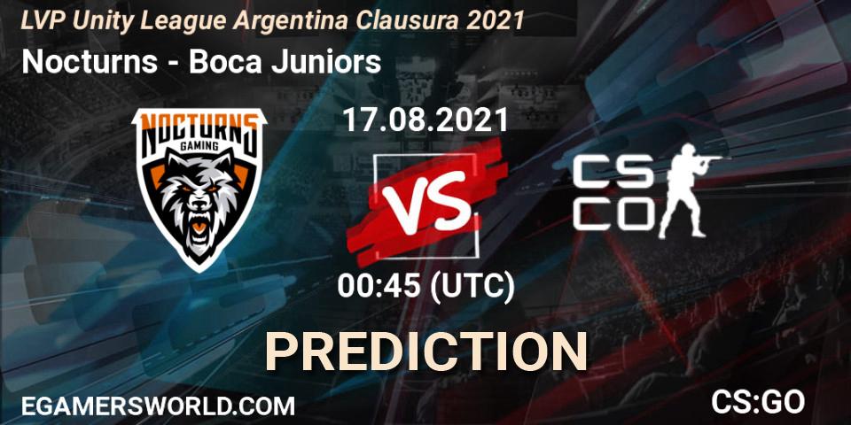 Pronósticos Nocturns - Boca Juniors. 24.08.21. LVP Unity League Argentina Clausura 2021 - CS2 (CS:GO)