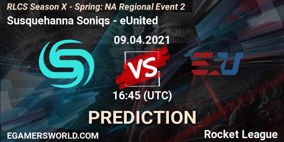 Pronósticos Susquehanna Soniqs - eUnited. 09.04.21. RLCS Season X - Spring: NA Regional Event 2 - Rocket League