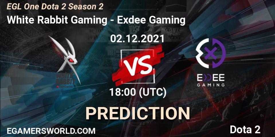 Pronósticos White Rabbit Gaming - Exdee Gaming. 02.12.21. EGL One Dota 2 Season 2 - Dota 2