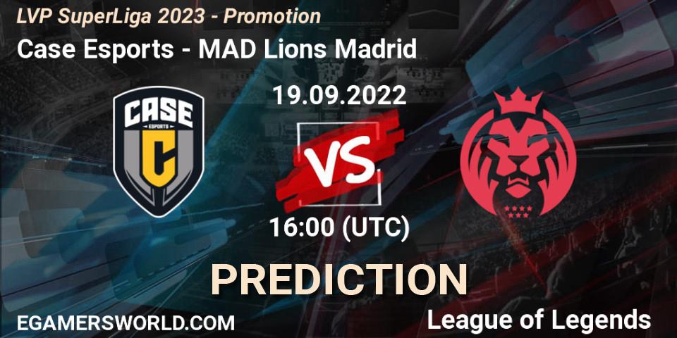 Pronósticos Case Esports - MAD Lions Madrid. 19.09.22. LVP SuperLiga 2023 - Promotion - LoL