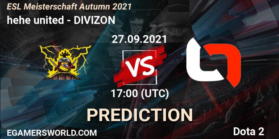 Pronósticos hehe united - DIVIZON. 27.09.2021 at 17:13. ESL Meisterschaft Autumn 2021 - Dota 2