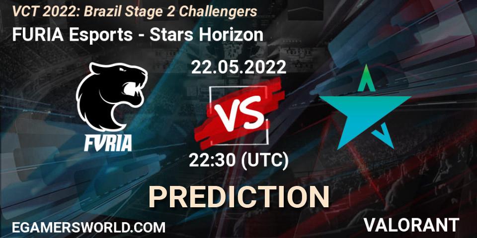 Pronósticos FURIA Esports - Stars Horizon. 22.05.2022 at 23:00. VCT 2022: Brazil Stage 2 Challengers - VALORANT