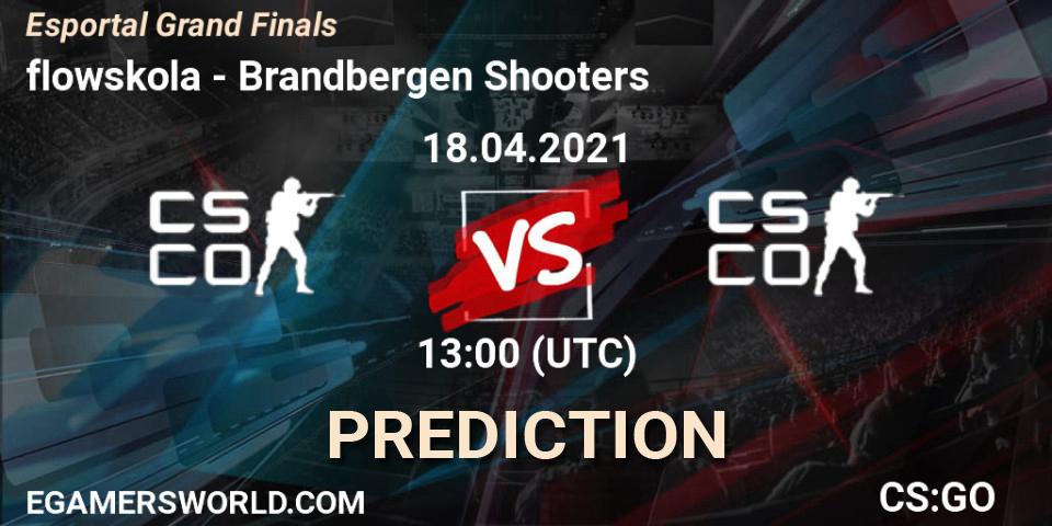 Pronósticos flowskola - Brandbergen Shooters. 18.04.2021 at 13:00. Esportal Grand Finals - Counter-Strike (CS2)