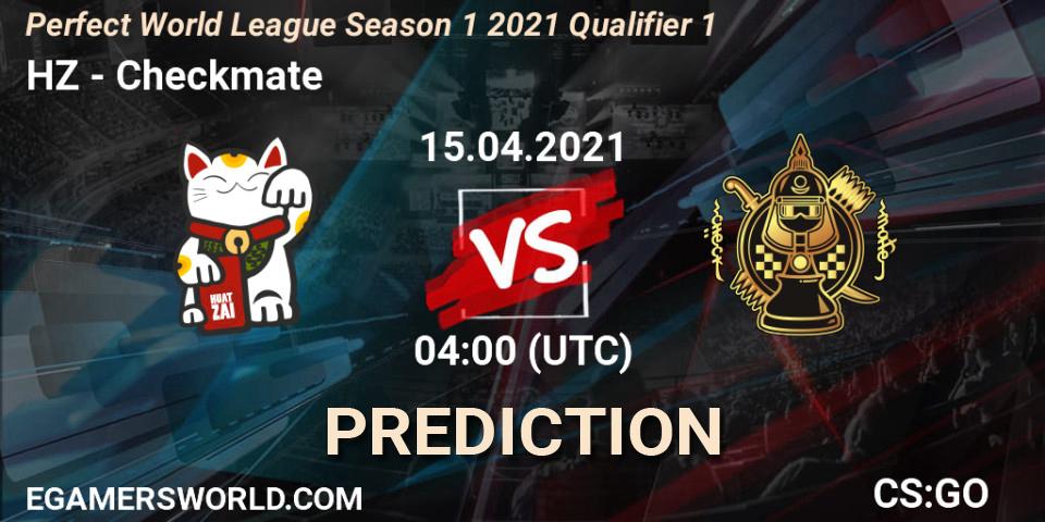 Pronósticos HZ - Checkmate. 15.04.2021 at 04:10. Perfect World League Season 1 2021 Qualifier 1 - Counter-Strike (CS2)