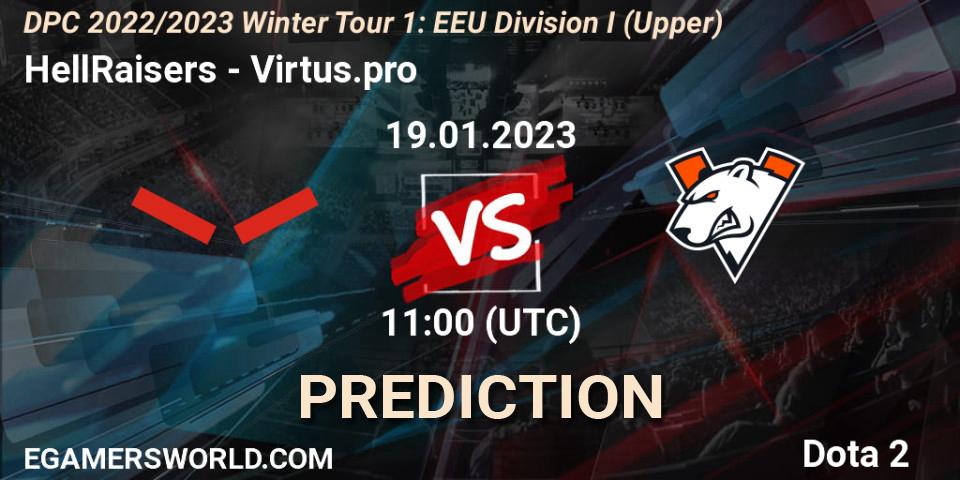 Pronósticos HellRaisers - Virtus.pro. 19.01.2023 at 11:02. DPC 2022/2023 Winter Tour 1: EEU Division I (Upper) - Dota 2