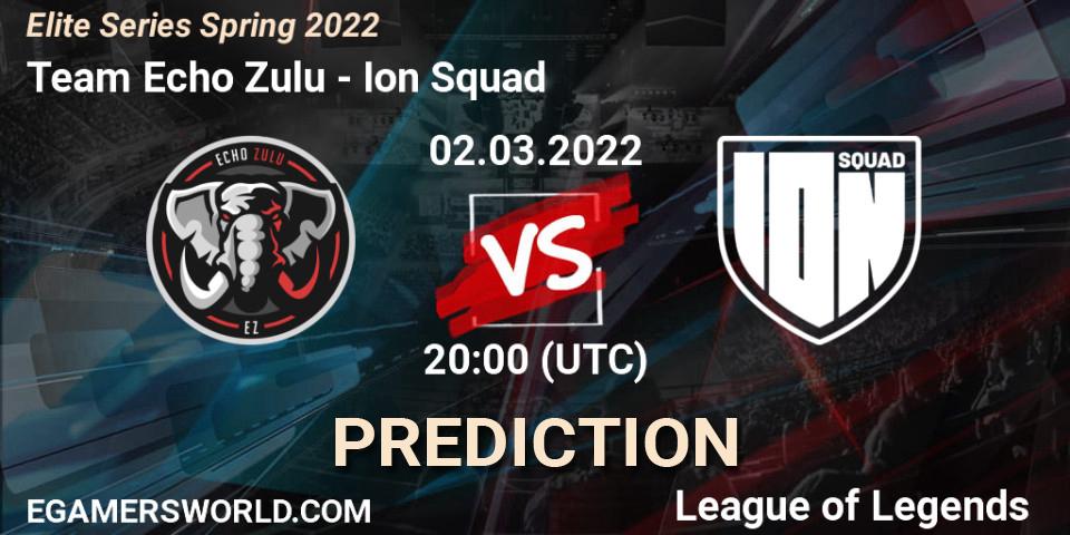 Pronósticos Team Echo Zulu - Ion Squad. 02.03.22. Elite Series Spring 2022 - LoL