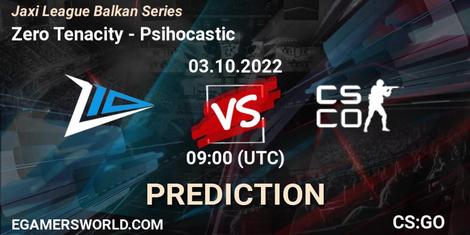 Pronósticos Zero Tenacity - Psihocastic. 03.10.2022 at 09:00. Jaxi League Balkan Series - Counter-Strike (CS2)