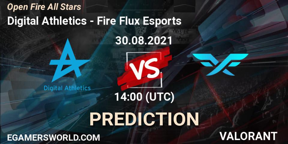 Pronósticos Digital Athletics - Fire Flux Esports. 30.08.2021 at 18:30. Open Fire All Stars - VALORANT