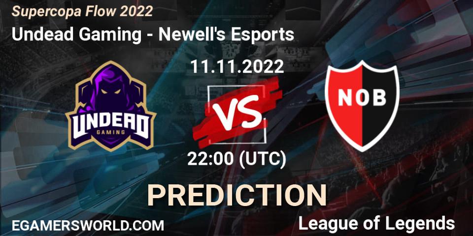 Pronósticos Undead Gaming - Newell's Esports. 11.11.2022 at 22:00. Supercopa Flow 2022 - LoL