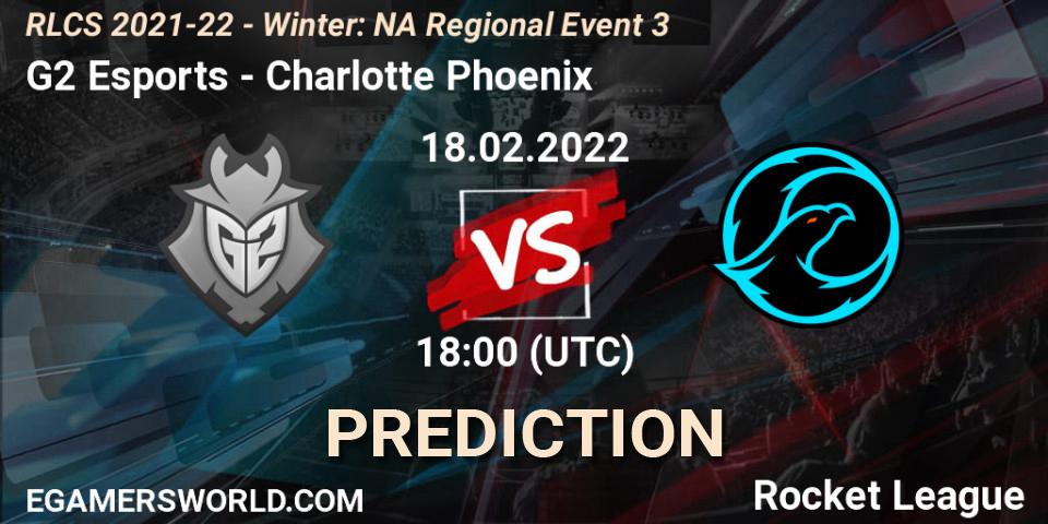 Pronósticos G2 Esports - Charlotte Phoenix. 18.02.22. RLCS 2021-22 - Winter: NA Regional Event 3 - Rocket League
