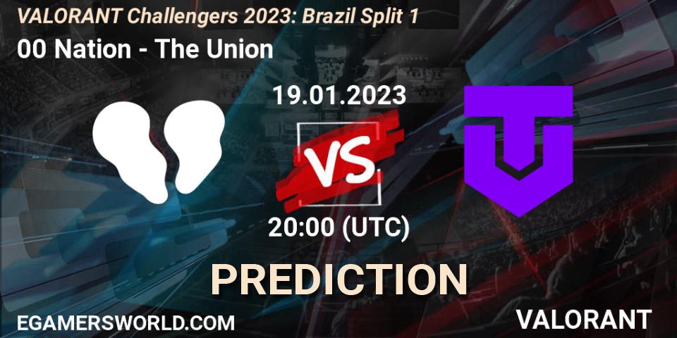 Pronósticos 00 Nation - The Union. 19.01.23. VALORANT Challengers 2023: Brazil Split 1 - VALORANT