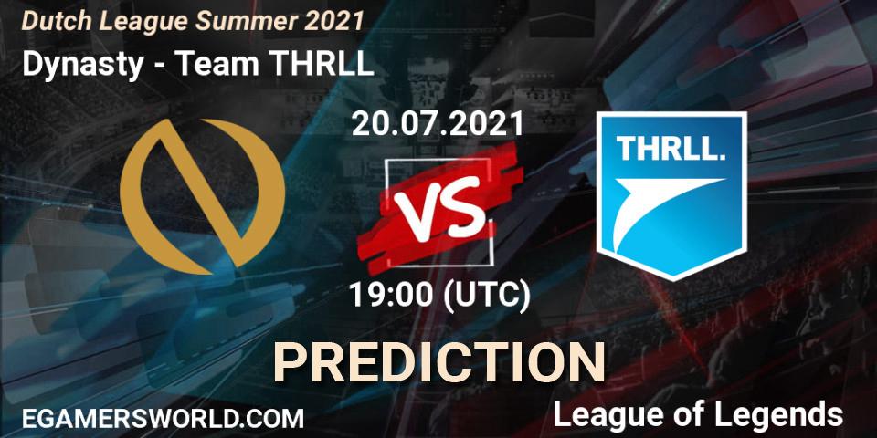 Pronósticos Dynasty - Team THRLL. 20.07.21. Dutch League Summer 2021 - LoL