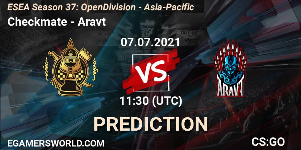 Pronósticos Checkmate - Aravt. 09.07.2021 at 12:30. ESEA Season 37: Open Division - Asia-Pacific - Counter-Strike (CS2)