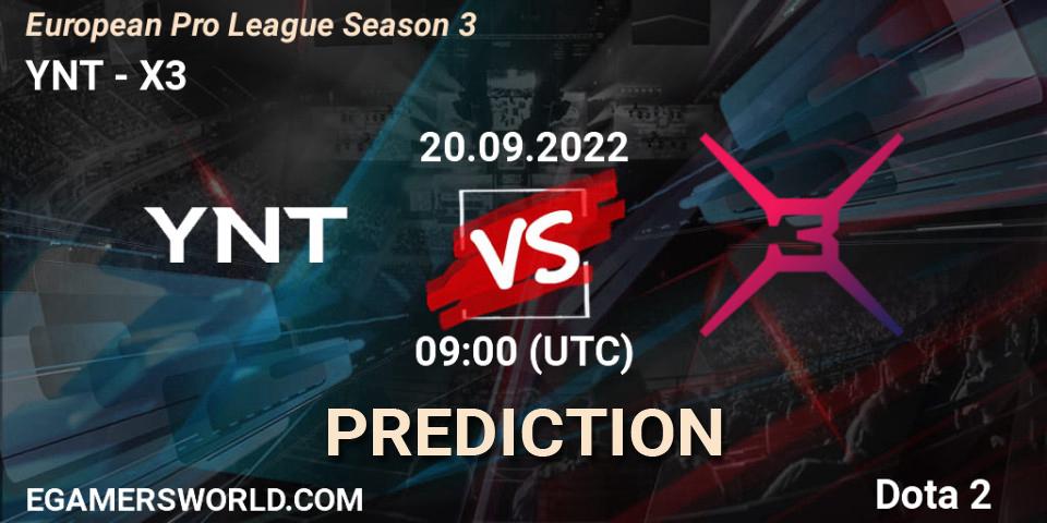 Pronósticos YNT - X3. 20.09.2022 at 09:02. European Pro League Season 3 - Dota 2