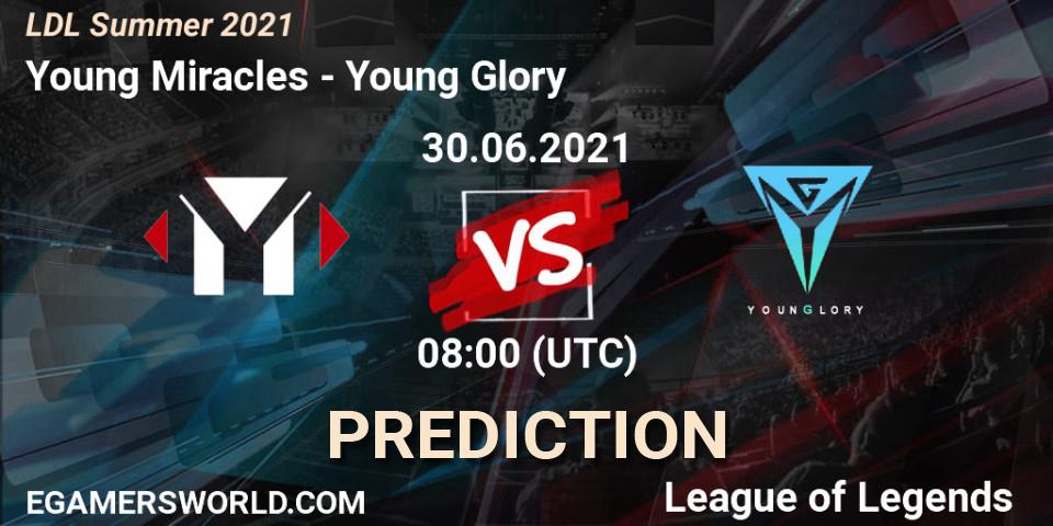 Pronósticos Young Miracles - Young Glory. 30.06.2021 at 08:00. LDL Summer 2021 - LoL