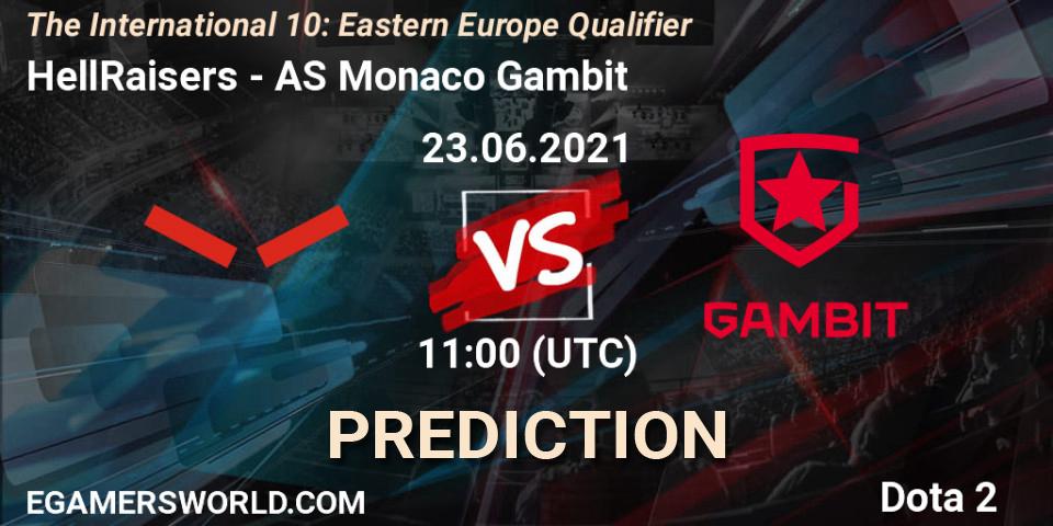 Pronósticos HellRaisers - AS Monaco Gambit. 23.06.2021 at 15:30. The International 10: Eastern Europe Qualifier - Dota 2