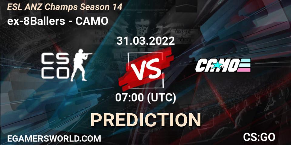 Pronósticos ex-8Ballers - CAMO. 31.03.22. ESL ANZ Champs Season 14 - CS2 (CS:GO)