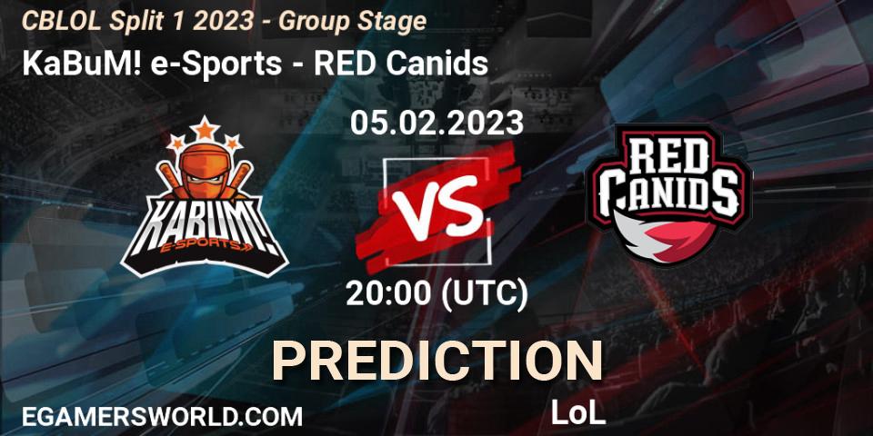 Pronósticos KaBuM! e-Sports - RED Canids. 05.02.23. CBLOL Split 1 2023 - Group Stage - LoL