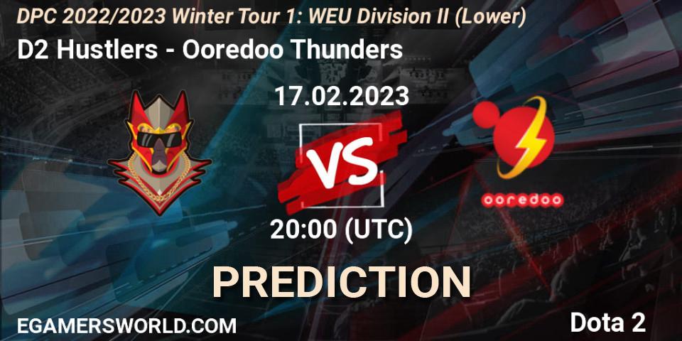 Pronósticos D2 Hustlers - Ooredoo Thunders. 17.02.23. DPC 2022/2023 Winter Tour 1: WEU Division II (Lower) - Dota 2