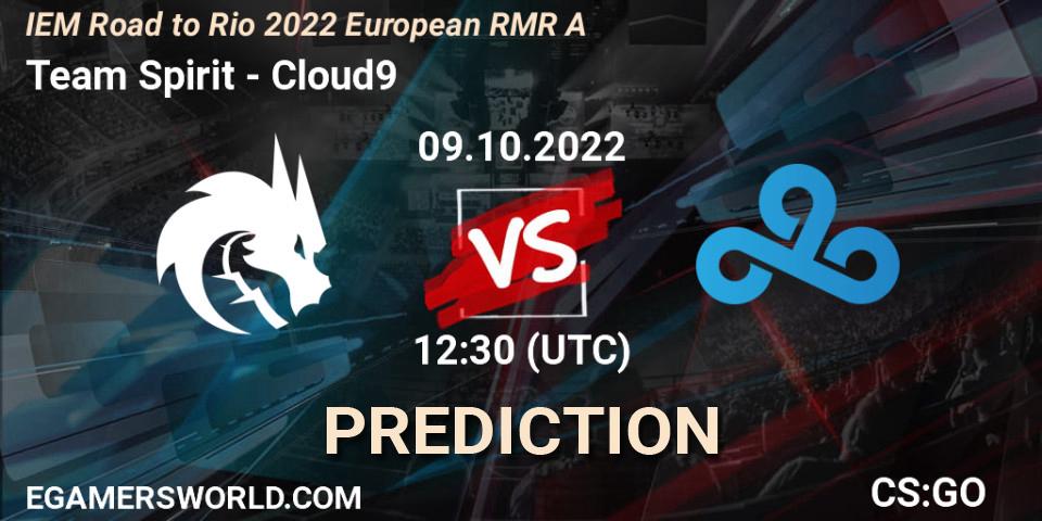 Pronósticos Team Spirit - Cloud9. 09.10.22. IEM Road to Rio 2022 European RMR A - CS2 (CS:GO)