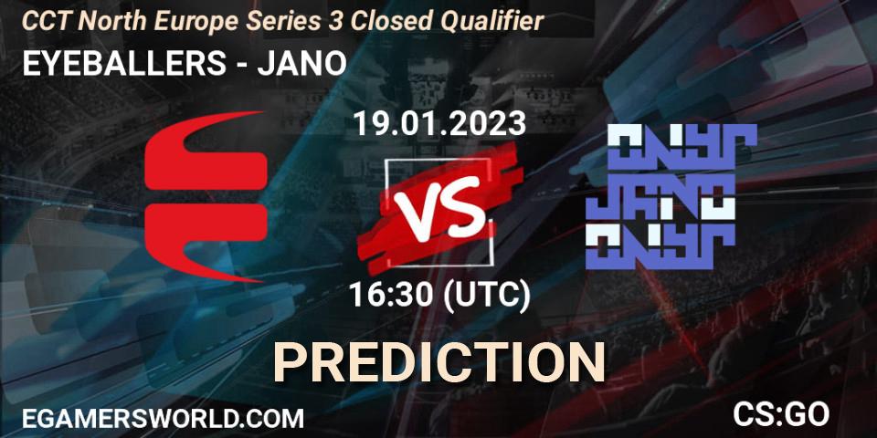 Pronósticos EYEBALLERS - JANO. 19.01.2023 at 16:40. CCT North Europe Series 3 Closed Qualifier - Counter-Strike (CS2)