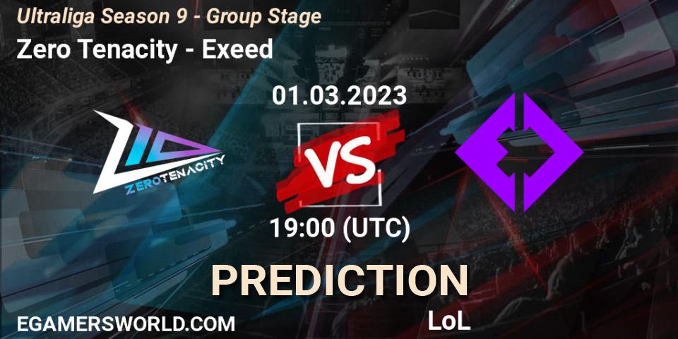 Pronósticos Zero Tenacity - Exeed. 01.03.23. Ultraliga Season 9 - Group Stage - LoL