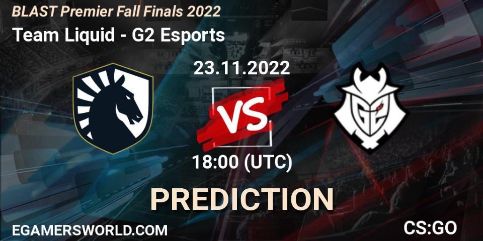 Pronósticos Team Liquid - G2 Esports. 23.11.22. BLAST Premier Fall Finals 2022 - CS2 (CS:GO)