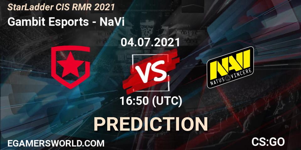 Pronósticos Gambit Esports - NaVi. 04.07.21. StarLadder CIS RMR 2021 - CS2 (CS:GO)