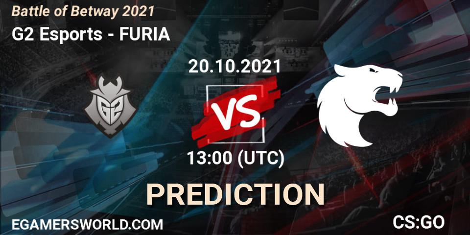 Pronósticos G2 Esports - FURIA. 20.10.21. Battle of Betway 2021 - CS2 (CS:GO)