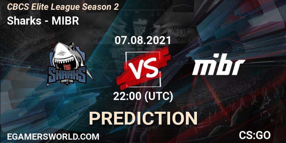 Pronósticos Sharks - MIBR. 07.08.2021 at 22:55. CBCS Elite League Season 2 - Counter-Strike (CS2)