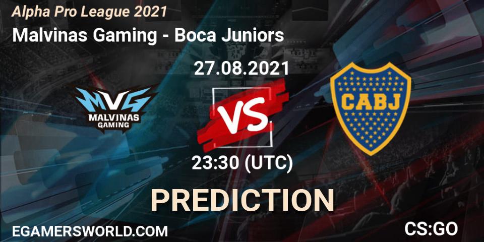 Pronósticos Malvinas Gaming - Boca Juniors. 27.08.21. Alpha Pro League 2021 - CS2 (CS:GO)