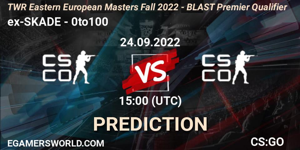 Pronósticos ex-SKADE - 0to100. 24.09.2022 at 08:00. TWR Eastern European Masters: Fall 2022 - Counter-Strike (CS2)