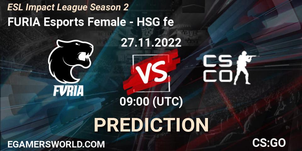 Pronósticos FURIA Esports Female - HSG. 27.11.22. ESL Impact League Season 2 - CS2 (CS:GO)
