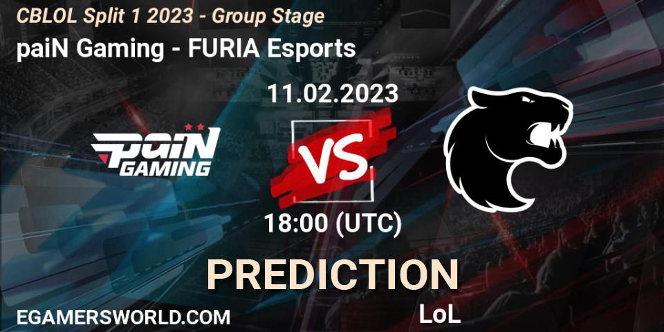 Pronósticos paiN Gaming - FURIA Esports. 11.02.23. CBLOL Split 1 2023 - Group Stage - LoL