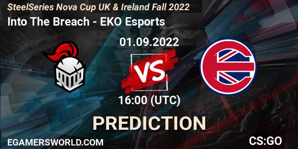 Pronósticos Into The Breach - EKO Esports. 01.09.2022 at 16:00. SteelSeries Nova Cup UK & Ireland Fall 2022 - Counter-Strike (CS2)